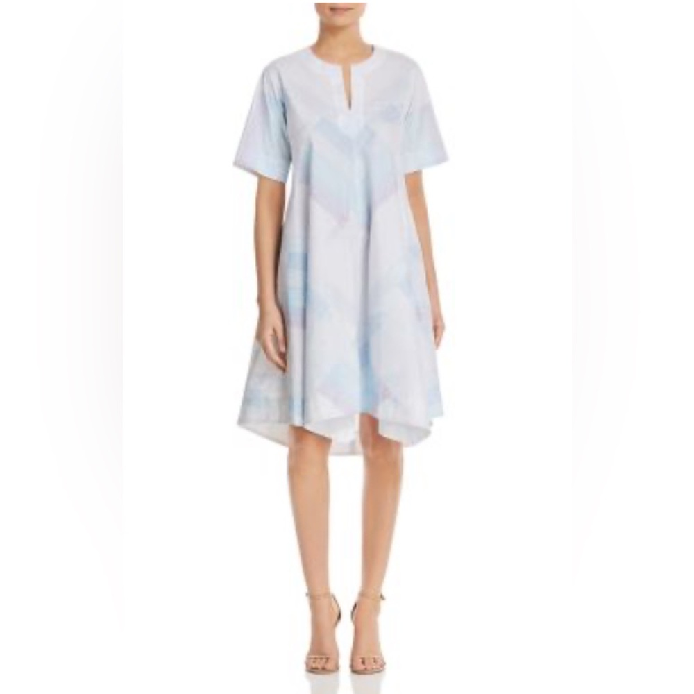Donna Karan NY Women Short Sleeve Summer Cools Abstract Dress size 4